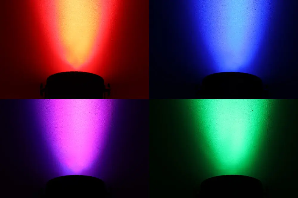 LED Spot 18x10W RGBW 25 Graus - efeitos